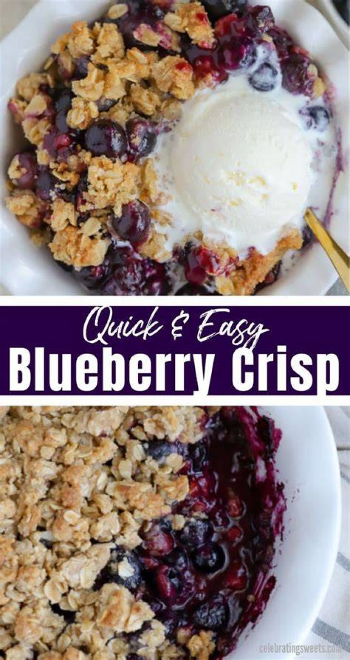 Blueberry Crisp - Celebrating Sweets