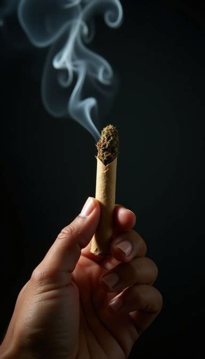 D Smoke while giving an interview.