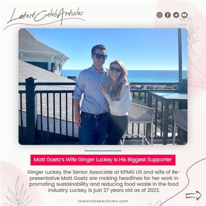 Ginger Luckey: Stepping into the Spotlight as Matt Gaetz's Wife? - SarkariResult