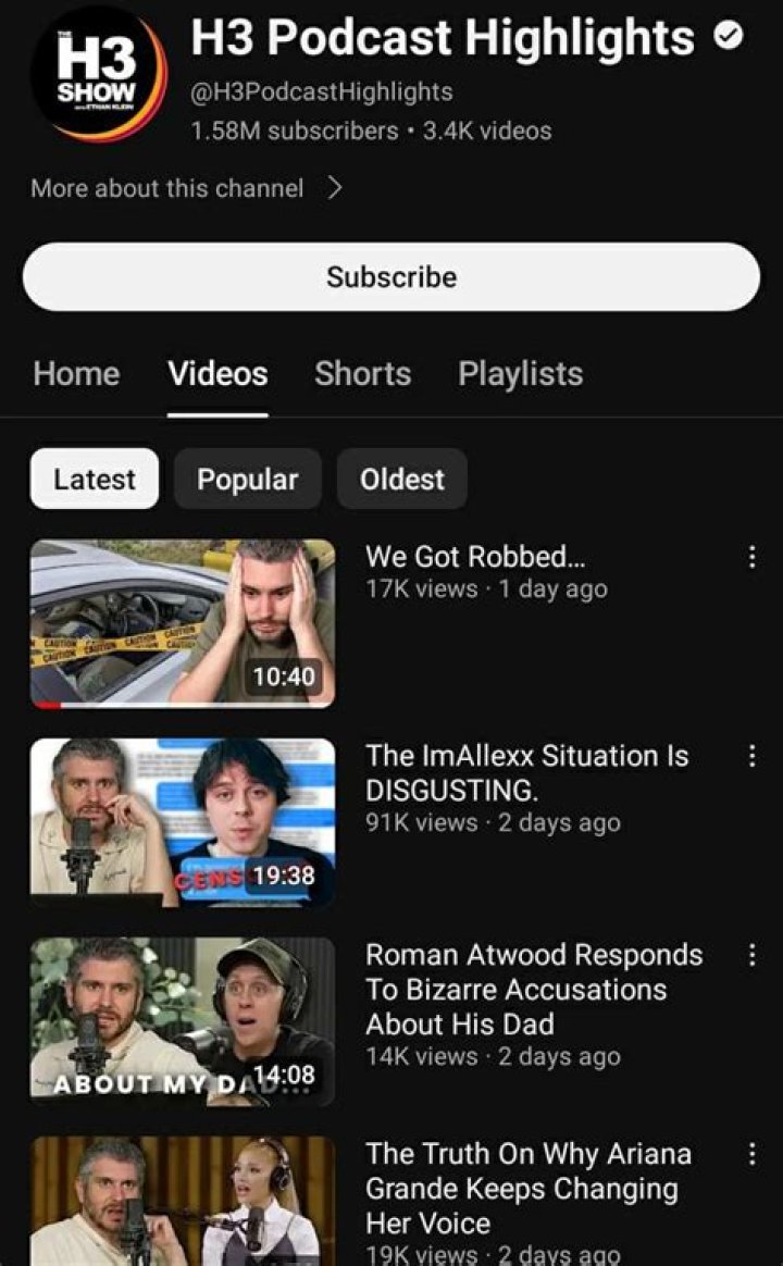 H3 Podcast Highlights video statistics