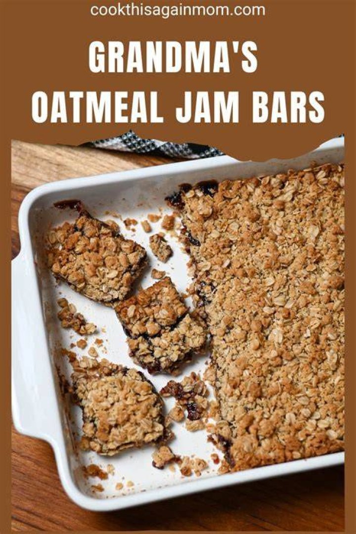 Jam Filled Oatmeal Bars