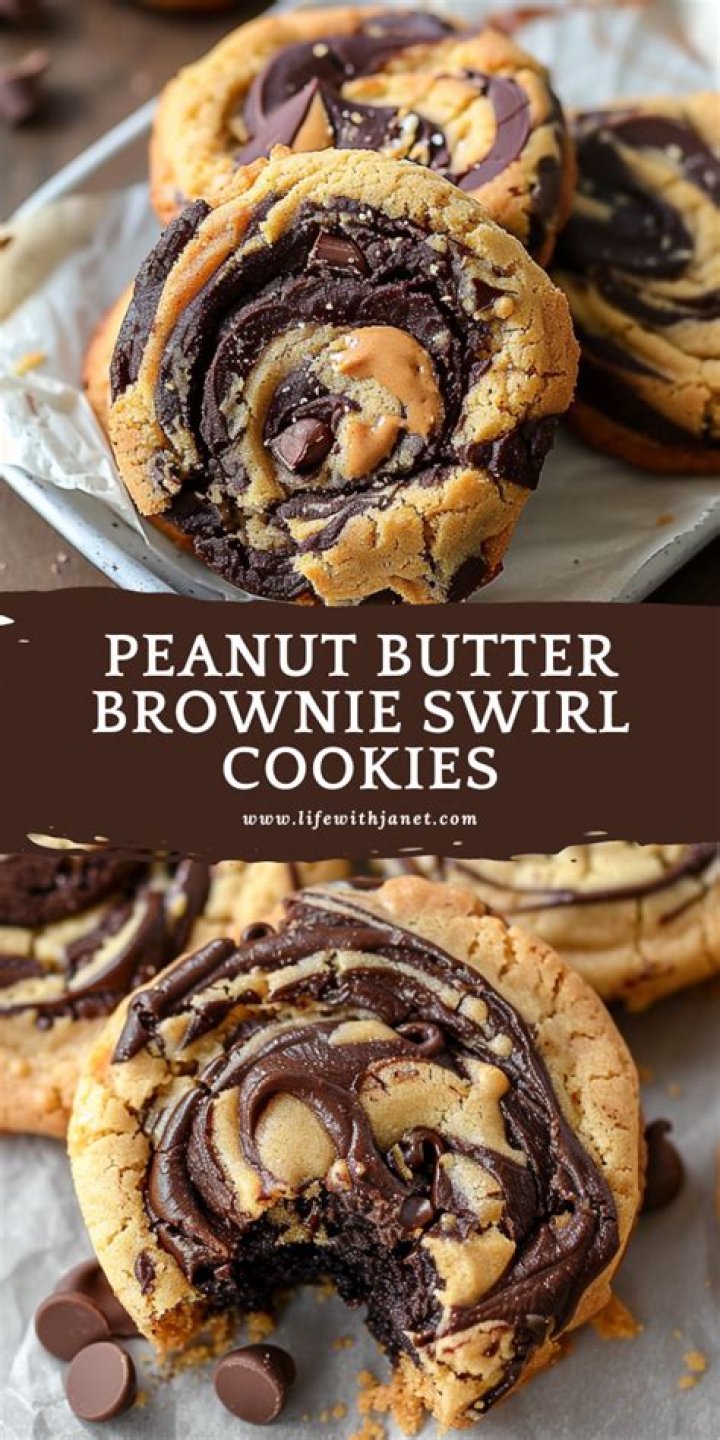 Peanut butter brownie cookies on a white plate.