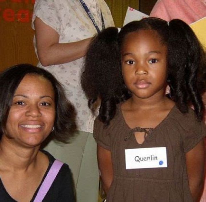 Young Quenlin Blackwell with her family Young Quenlin Blackwell with her family